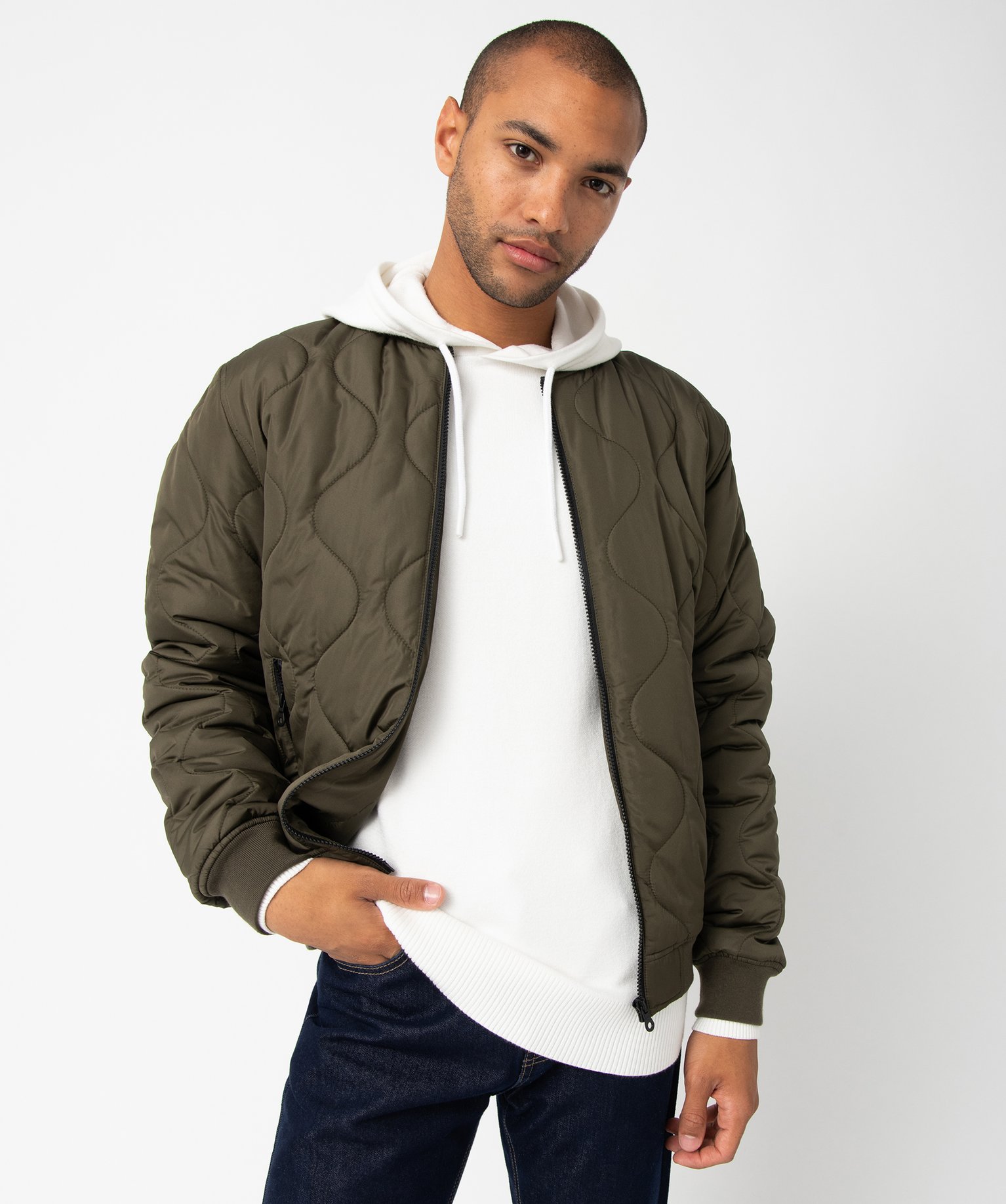 Pull homme à capuche esprit sweat blanc | GEMO