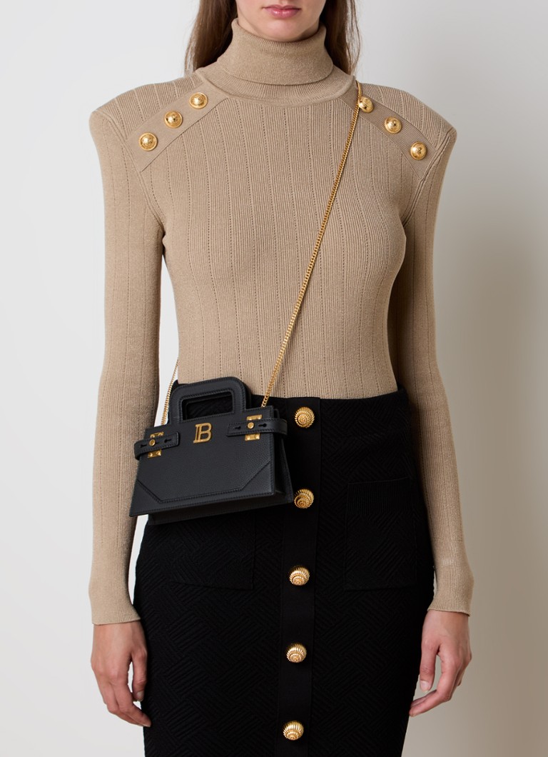 Balmain B-Buzz Mala torbica od teleće kože