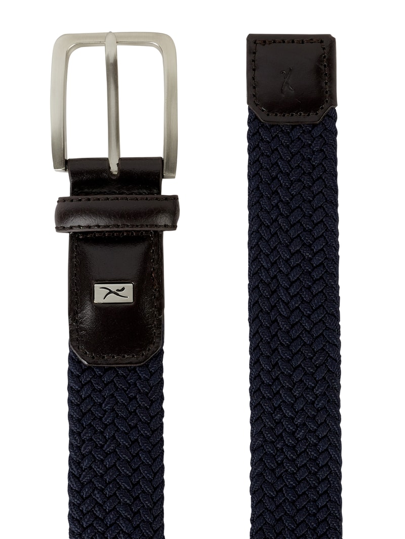 Flechtgürtel aus Textil in marineblau
