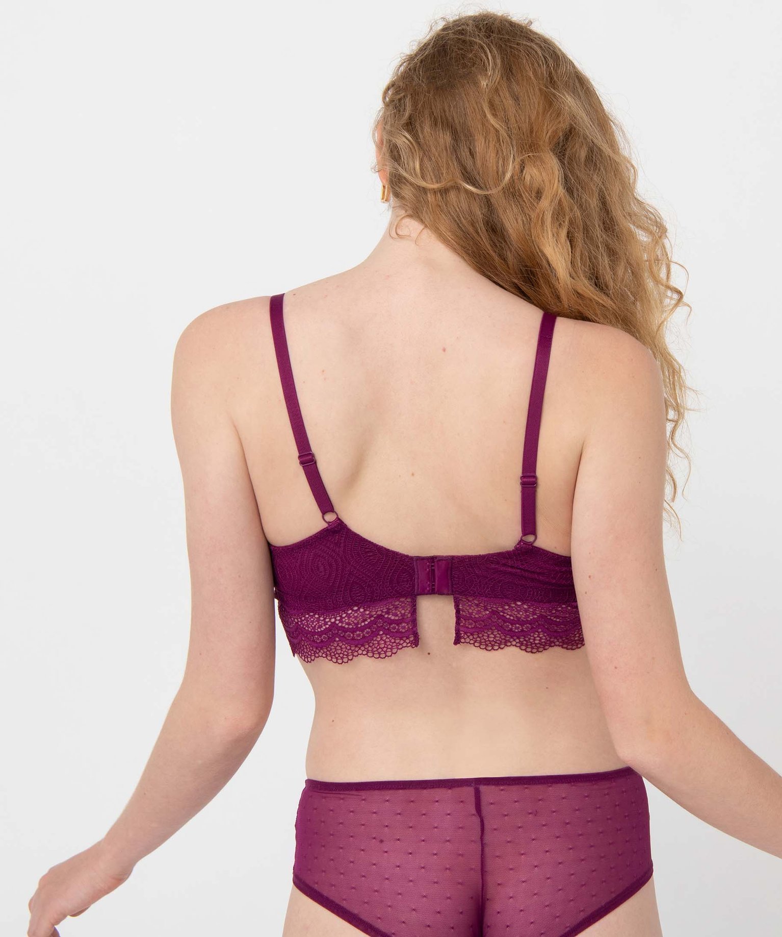 Soutien-gorge post-opératoire en dentelle violet | GEMO