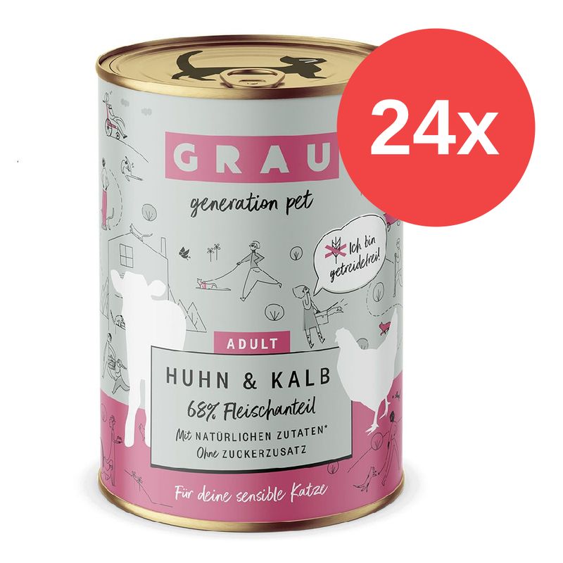 Sparpaket GRAU Adult Getreidefrei 24 x 400 g