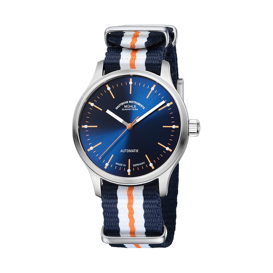 Mühle-Glashütte Unisexuhr Panova Blau