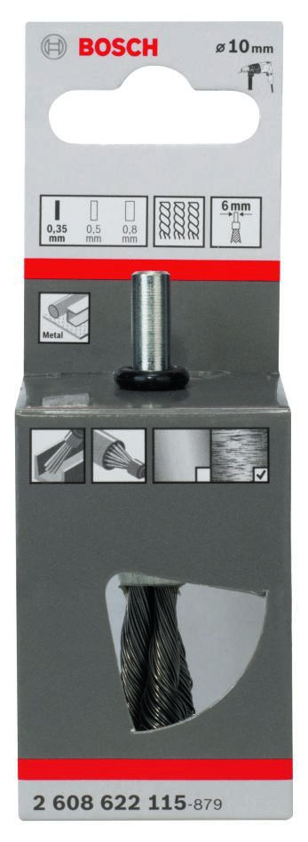 Příslušenství Bosch Blue 2608622115 Kartáčová hlavice 10 mm opletená stopka 6 mm