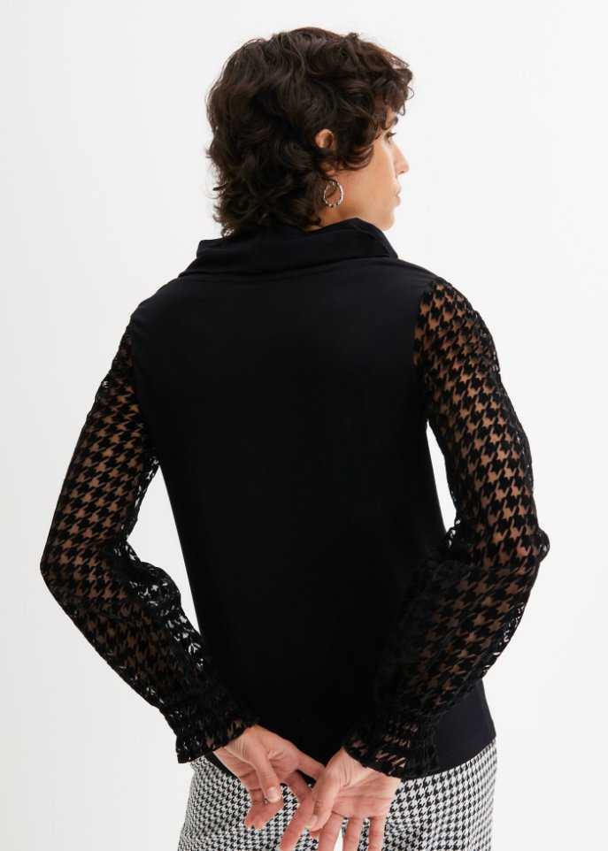 Shirt mit Mesh Ärmeln