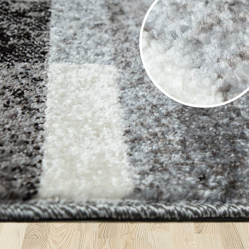 Bettumrandung PHOENIX oKu-Tex, Höhe 11 mm, (Set, 3-tlg. 1 x 67 x 340 cm + 2 x 67 x 140 cm), Bettvorleger-Set, 3-tlg., weicher Kurzflor, modernes Design, meliert