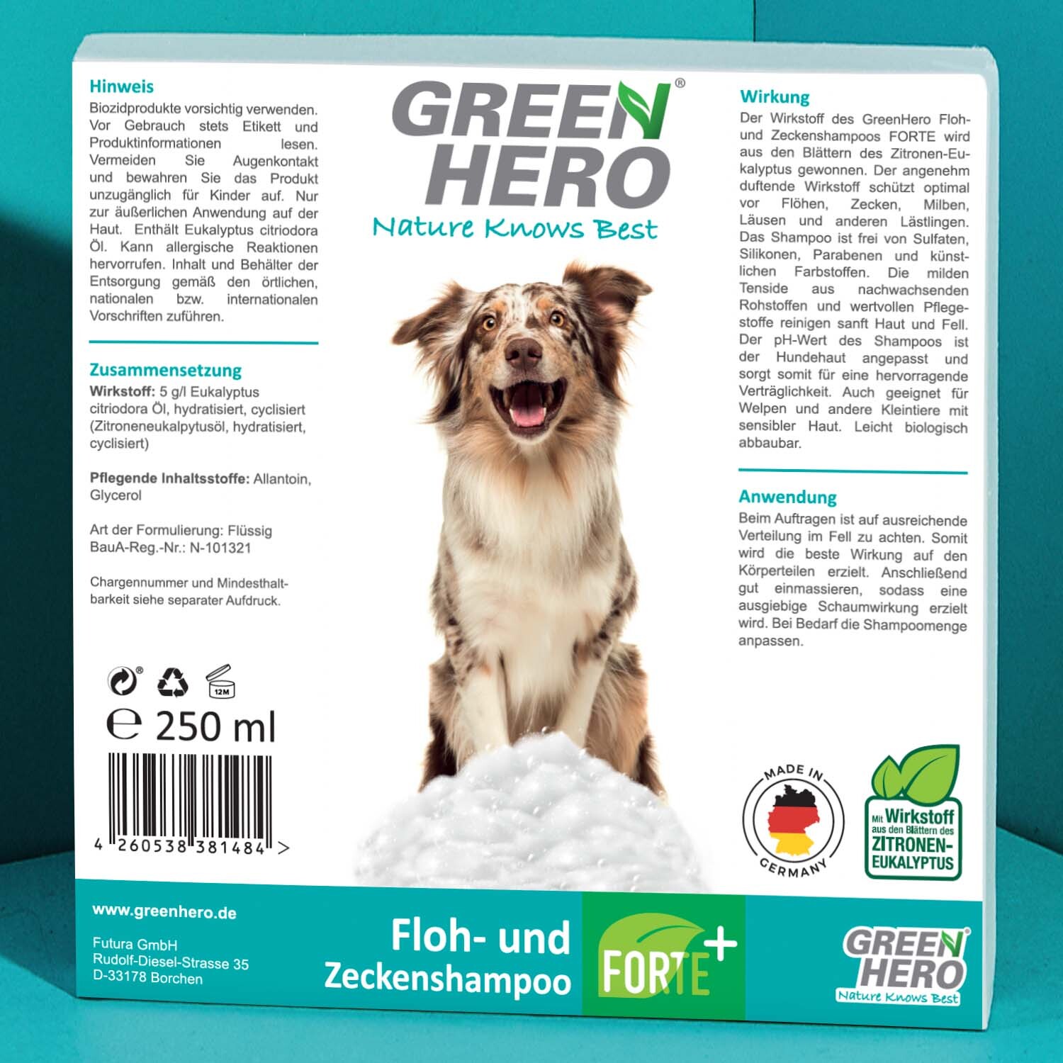 Greenhero Fellpflege Greenhero Floh- und Zeckenshampoo FORTE