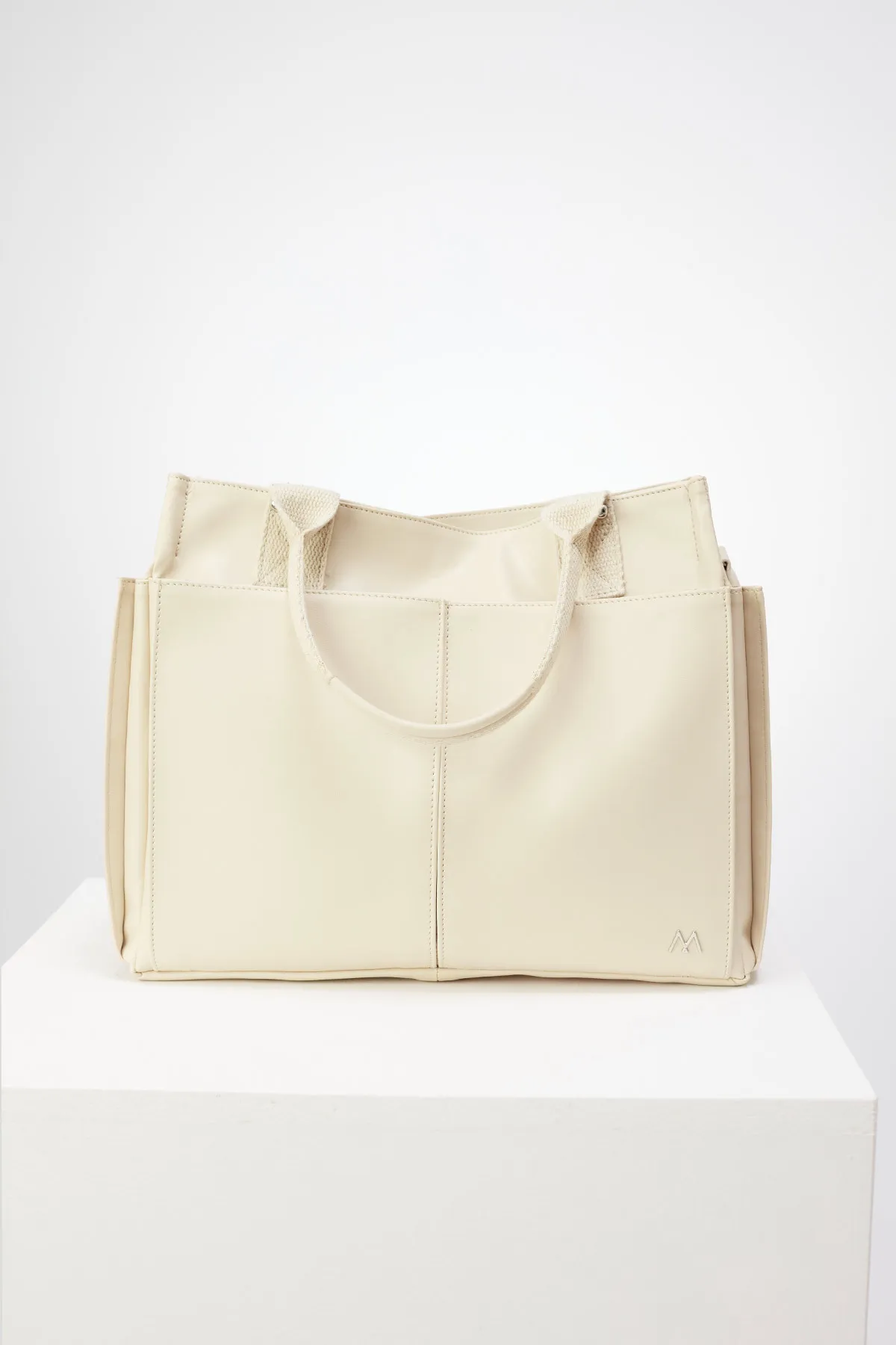 Manuka  Leder-Alltagstasche Beige