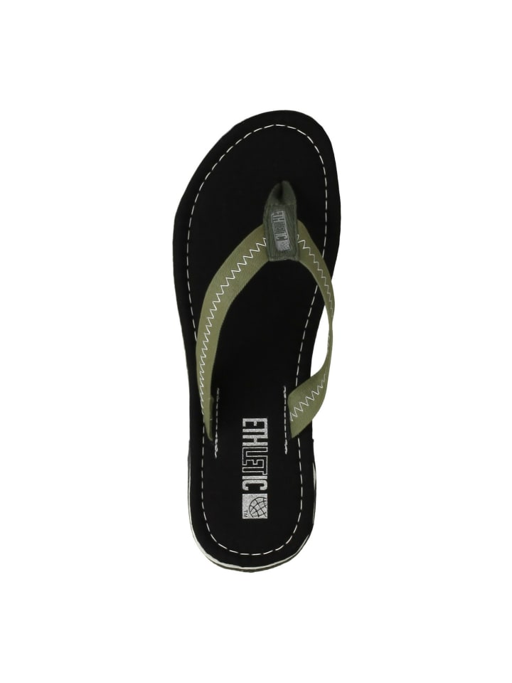 ethletic Zehentrenner Fair Flip Classic in jet black | camping green günstig kaufen