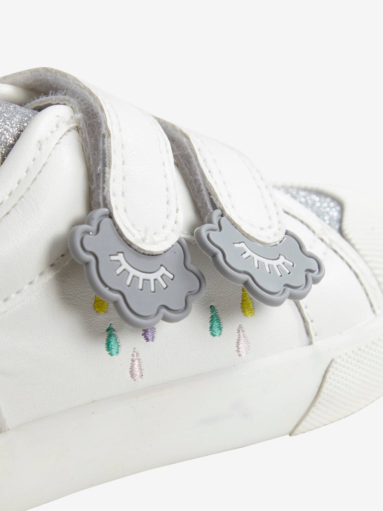 Tennis scratchées fille collection maternelle blanc