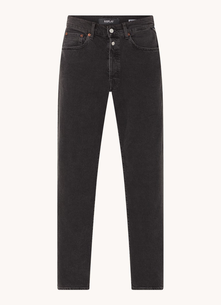 Jeans a gamba dritta con lavaggio colorato.