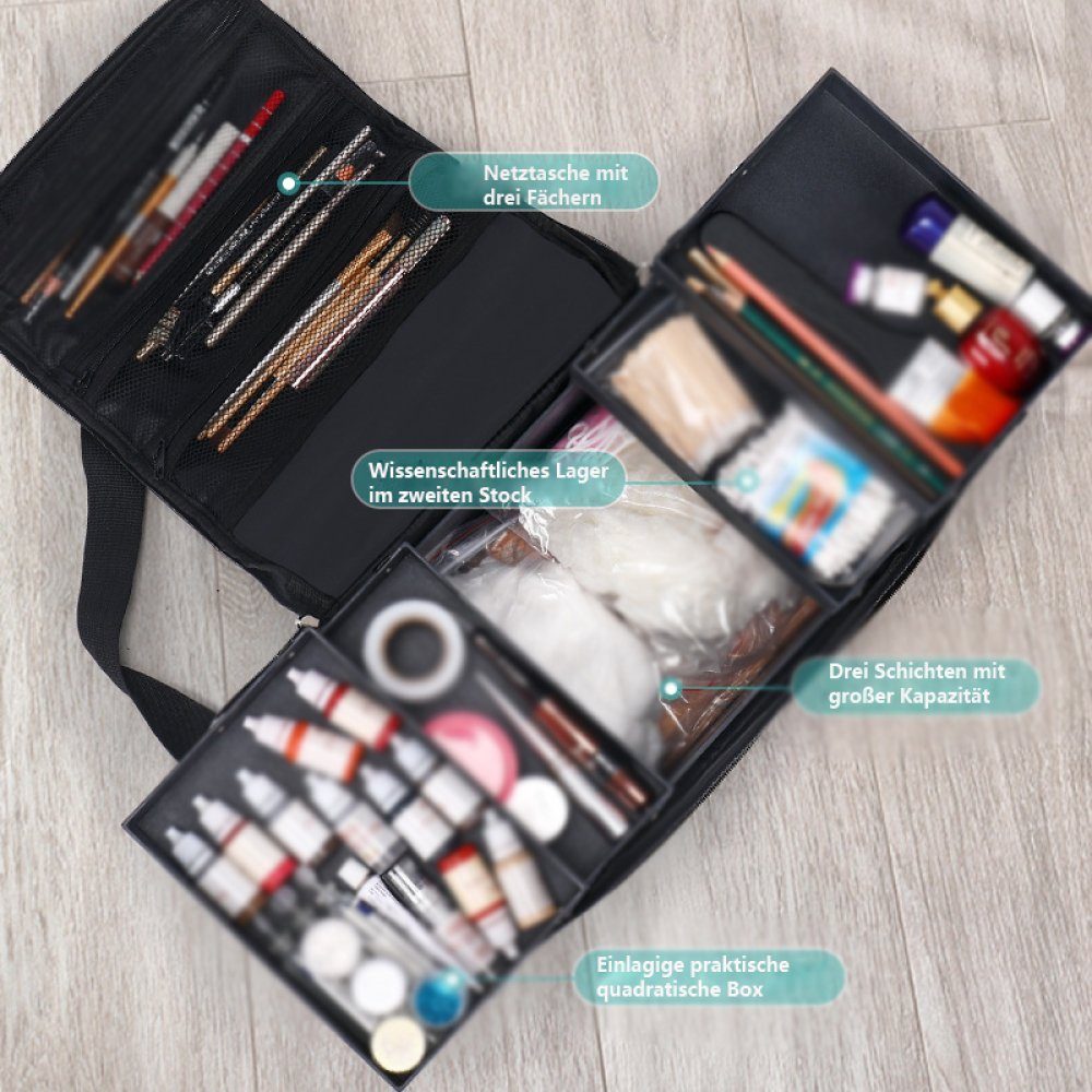 Fokelyi Kosmetikkoffer Makeup Kosmetikkoffer,Tragbare Reise Künstler Aufbewahrungstasche
