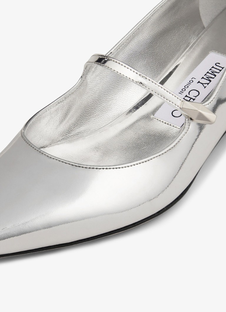 Jimmy Choo Carolyn Flat -balettikengät metallinhohtoisella viimeistelyllä