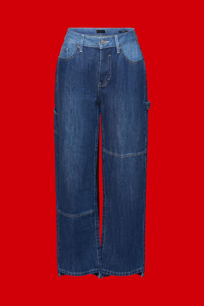 Asymmetrische Jeans der 90er mit weitem Bein