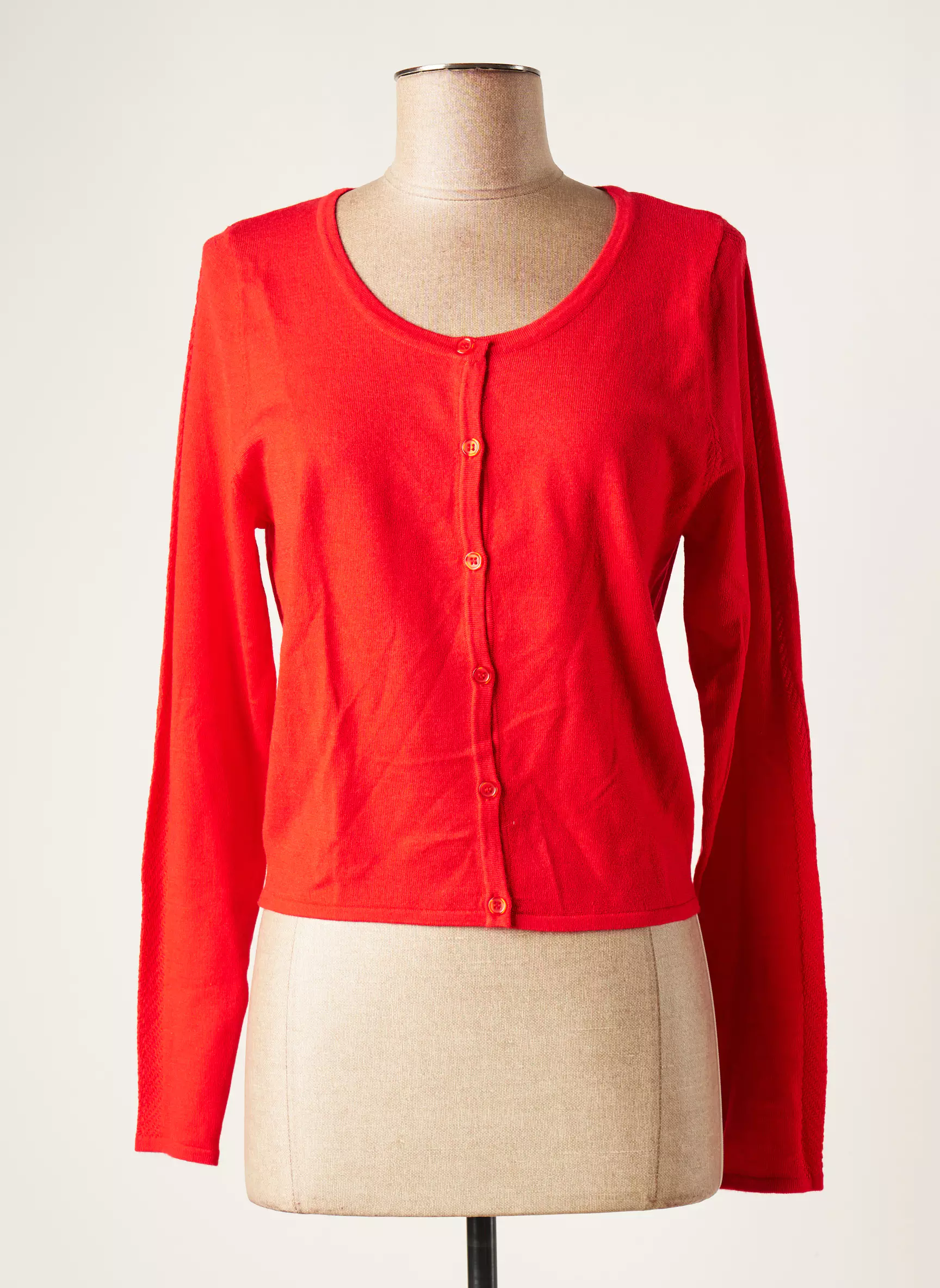 Chattawak Cardigans Femme couleur rouge