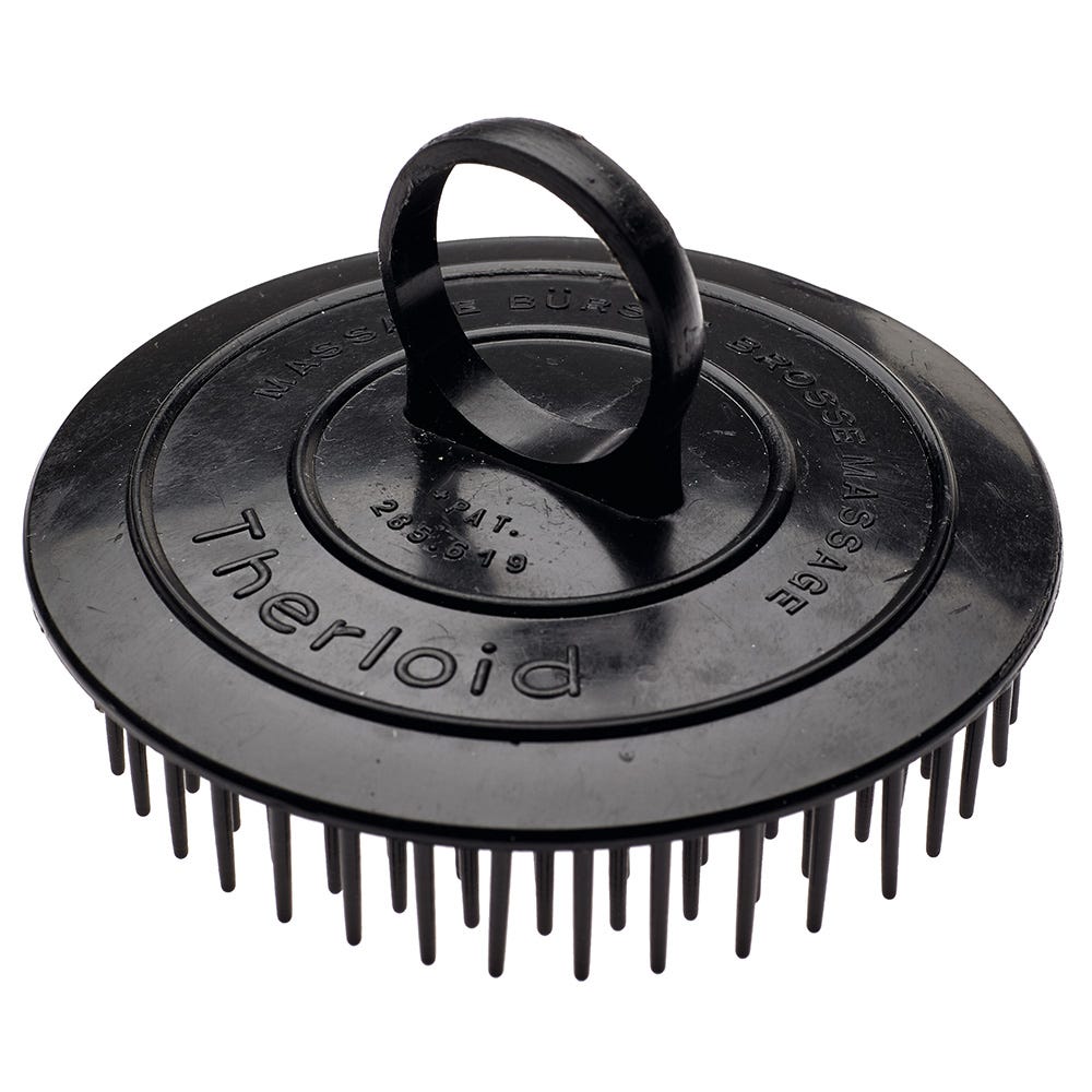 Efalock Kopfmassagebürste schwarz mit Ring