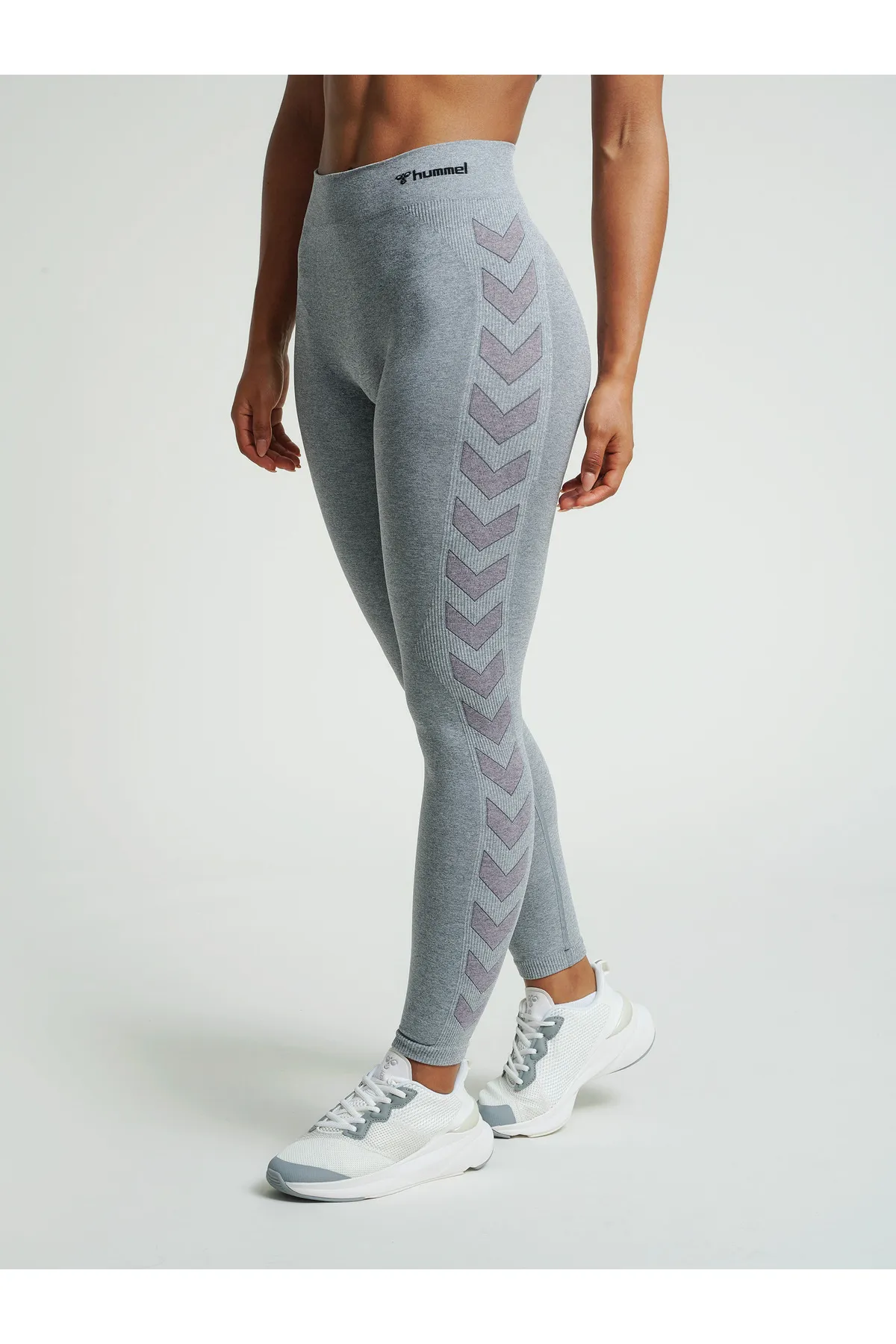 hummel  Sport-Leggings - Grau - Mittlerer Bund