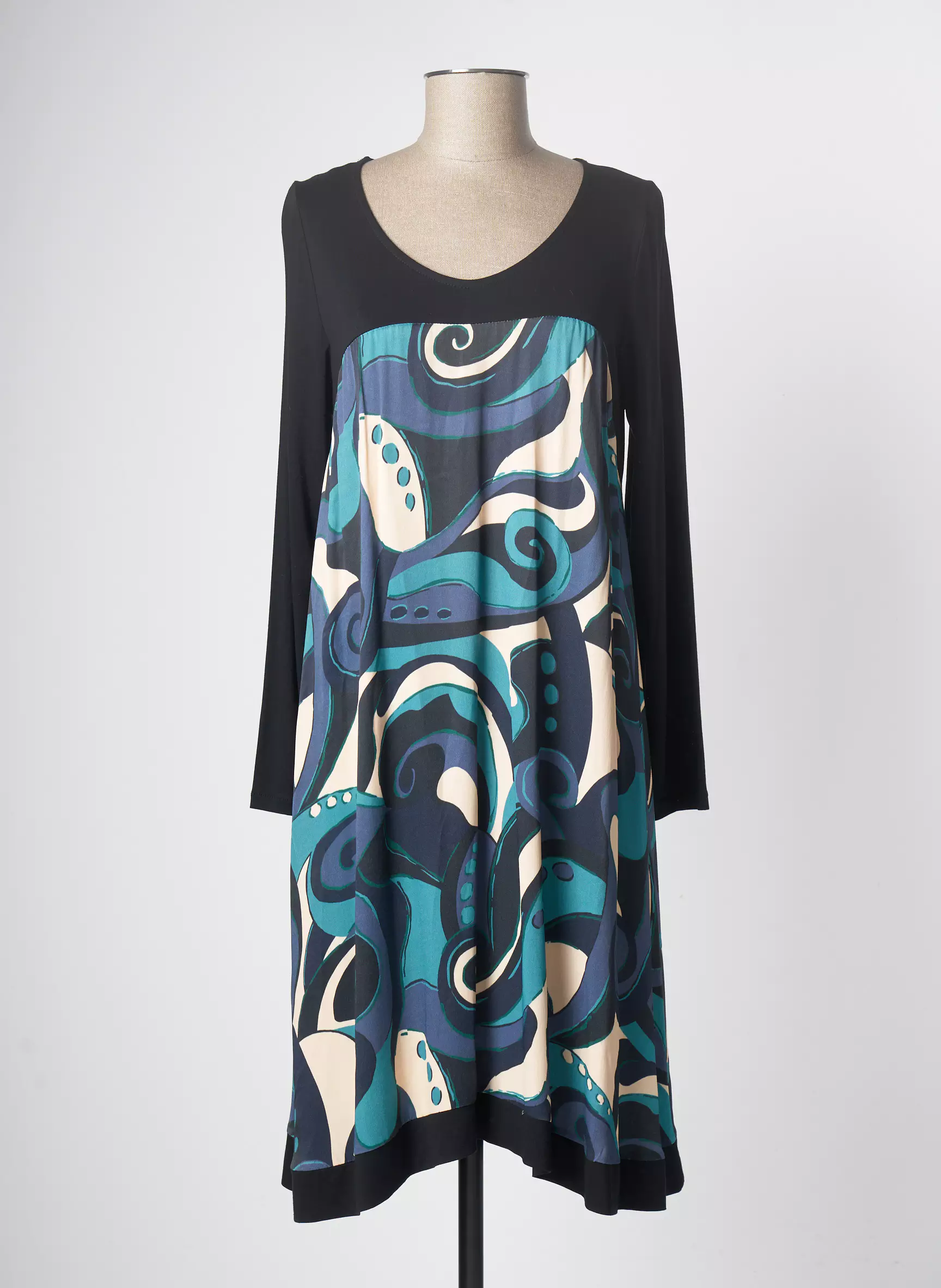 An Ii Vito Robes Mi Longues Femme couleur noir