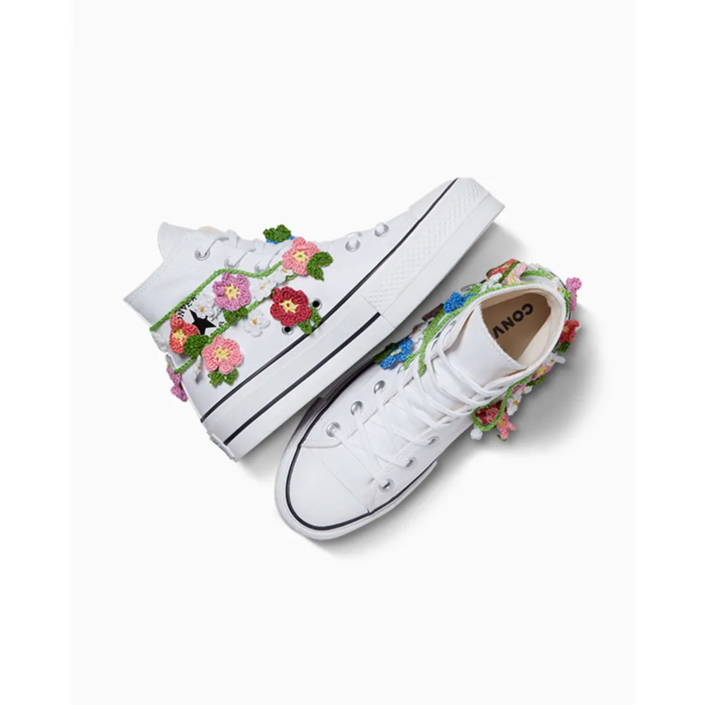 Converse Chuck Taylor All Star Lift Crochet Flower A10269C / weiss