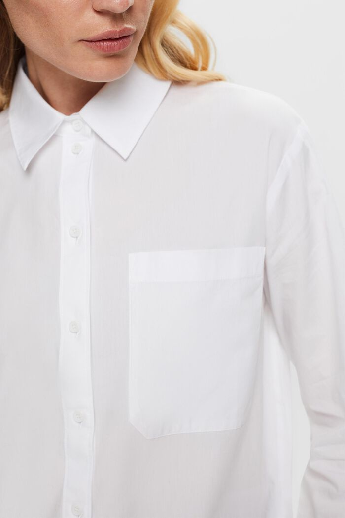 Hemdbluse in lockerer Passform, 100 % Baumwolle