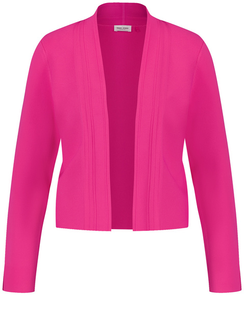 Offener Cardigan aus feinem Rippstrick
