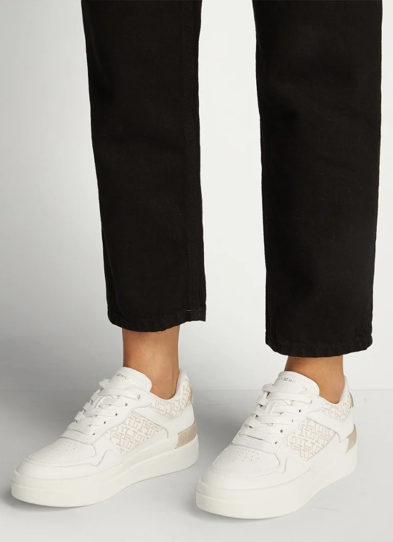 Teniși din piele Tommy Hilfiger cu logo imprimat
