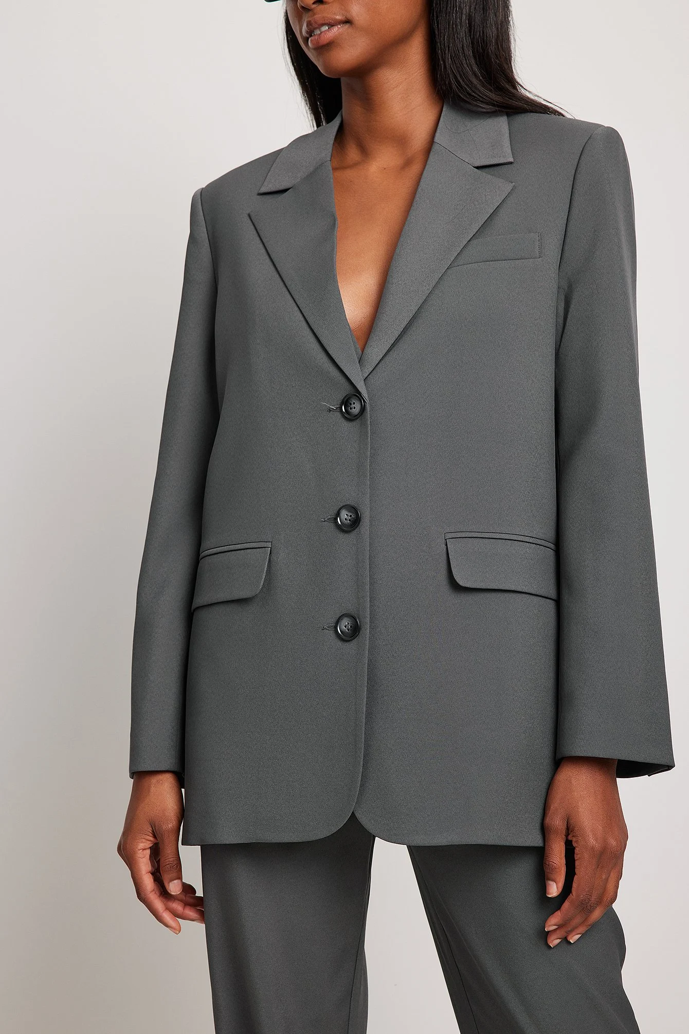 Oversized Blazer mit drei Knöpfen
