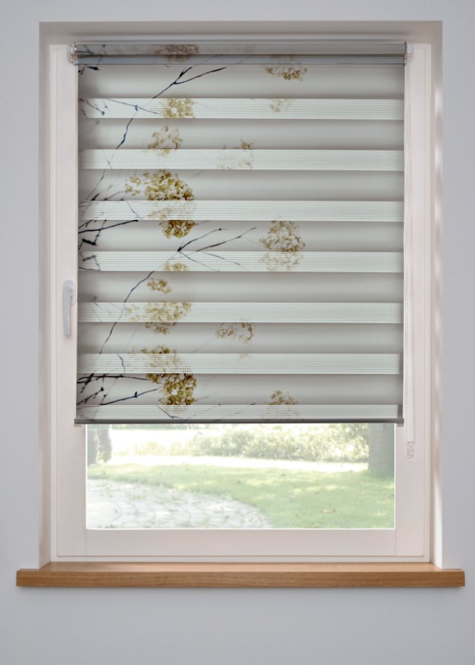 Doppelrollo mit Blumenmuster