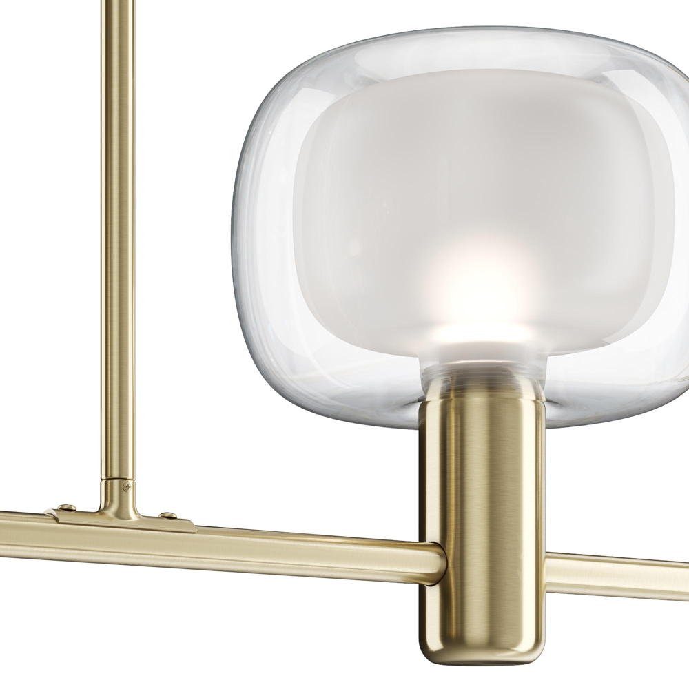 click-licht Hängeleuchte Pendelleuchte Vision in Gold und Transparent E14 3-flammig, keine Angabe, Leuchtmittel enthalten: Nein, warmweiss, Hängeleuchte, Pendellampe, Pendelleuchte