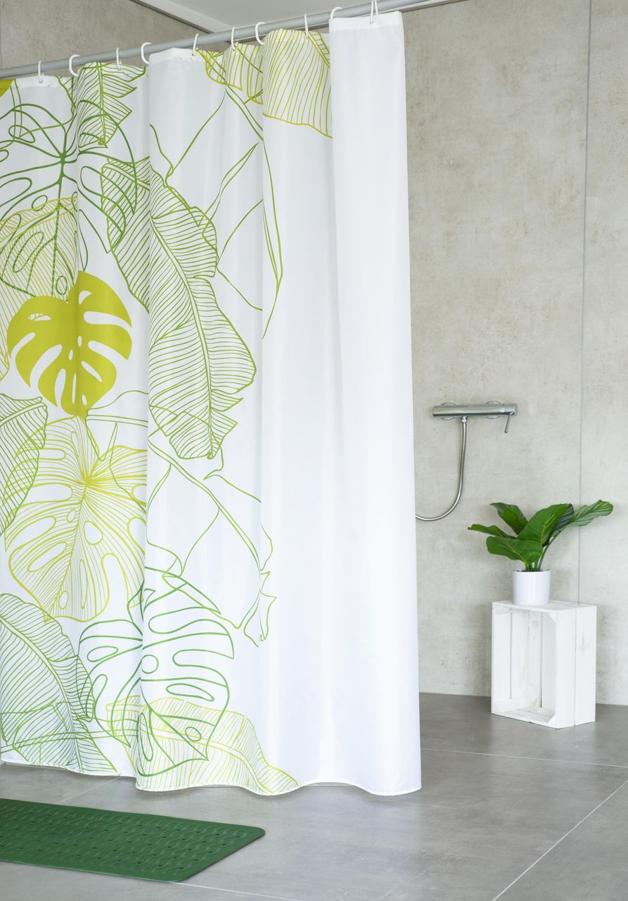 Ridder Duschvorhang Textil Tropical 180x200 cm inkl. Ringe