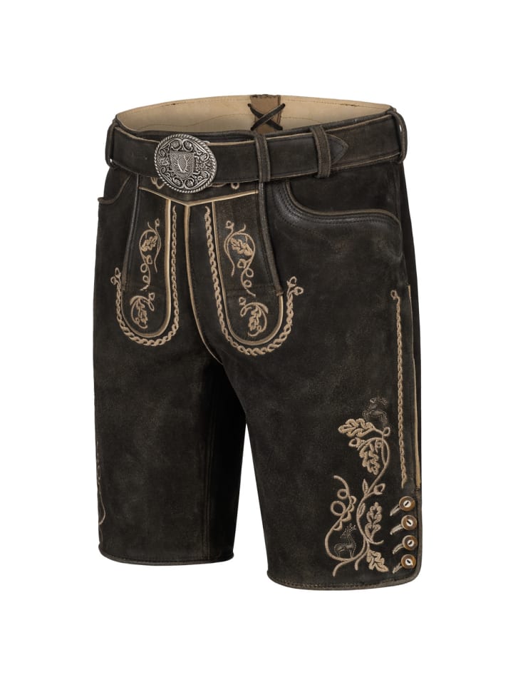 KRÜGER Lederhose Orlando in braun günstig kaufen