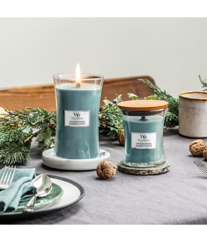 WoodWick Evergreen Cashmere Hourglass Duftkerze 275 g