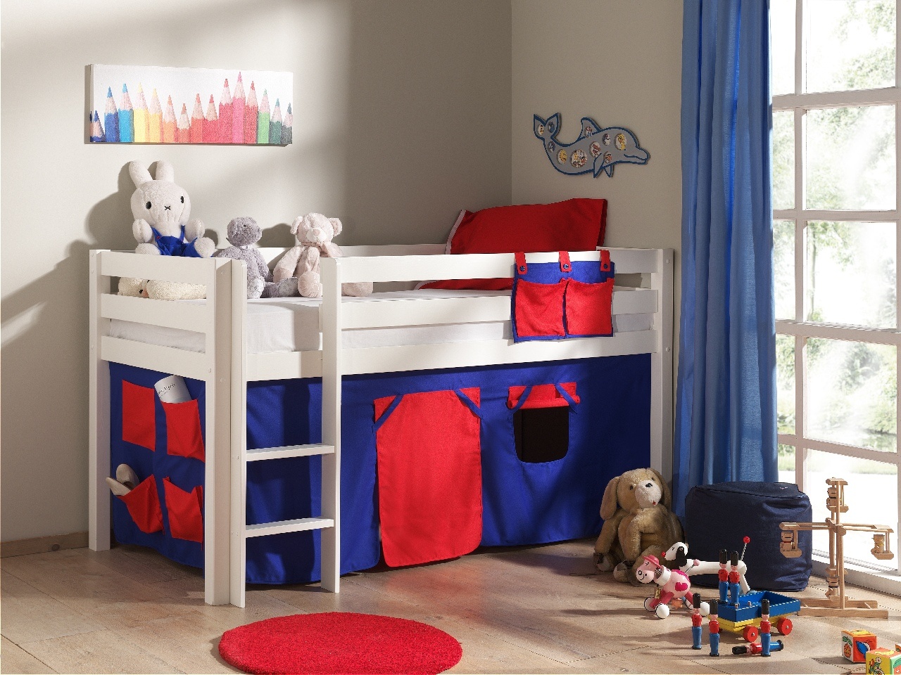 VIPACK Spielbett Pino mit Textilset 