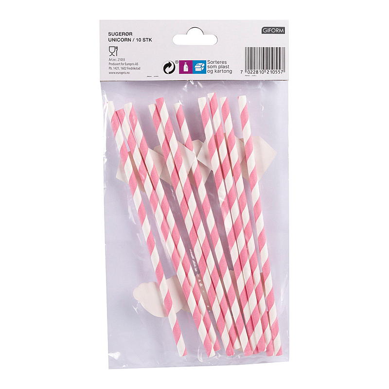 Giform Sugerør 10-pk unicorn