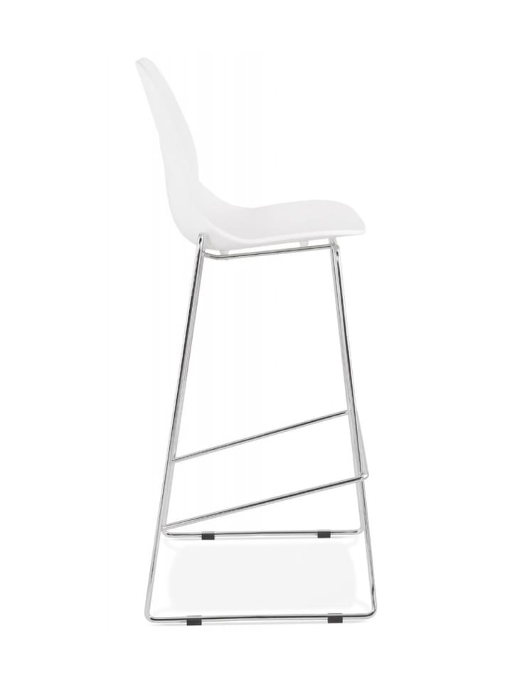 KADIMA DESIGN Barhocker mit Sitz 75 cm aus Metall Kunststoff, Zeitgenössisch in Weiß-Silber günstig kaufen onesize