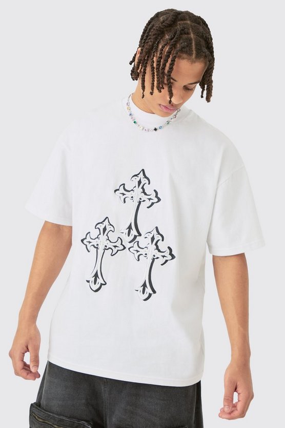 Oversize T-Shirt mit Gothic Print