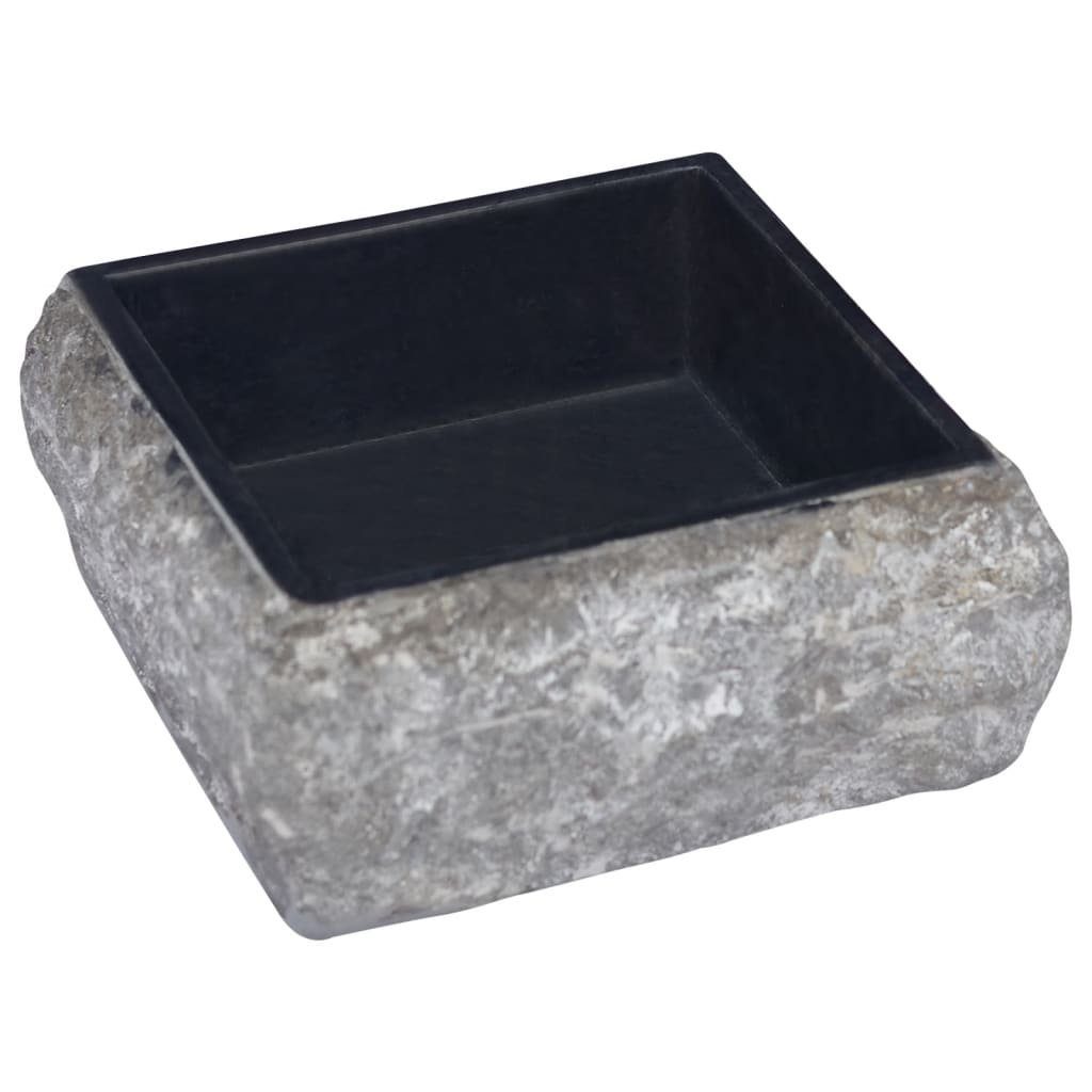 vidaXL Waschbecken Waschbecken Schwarz 30x30x13 cm Marmor