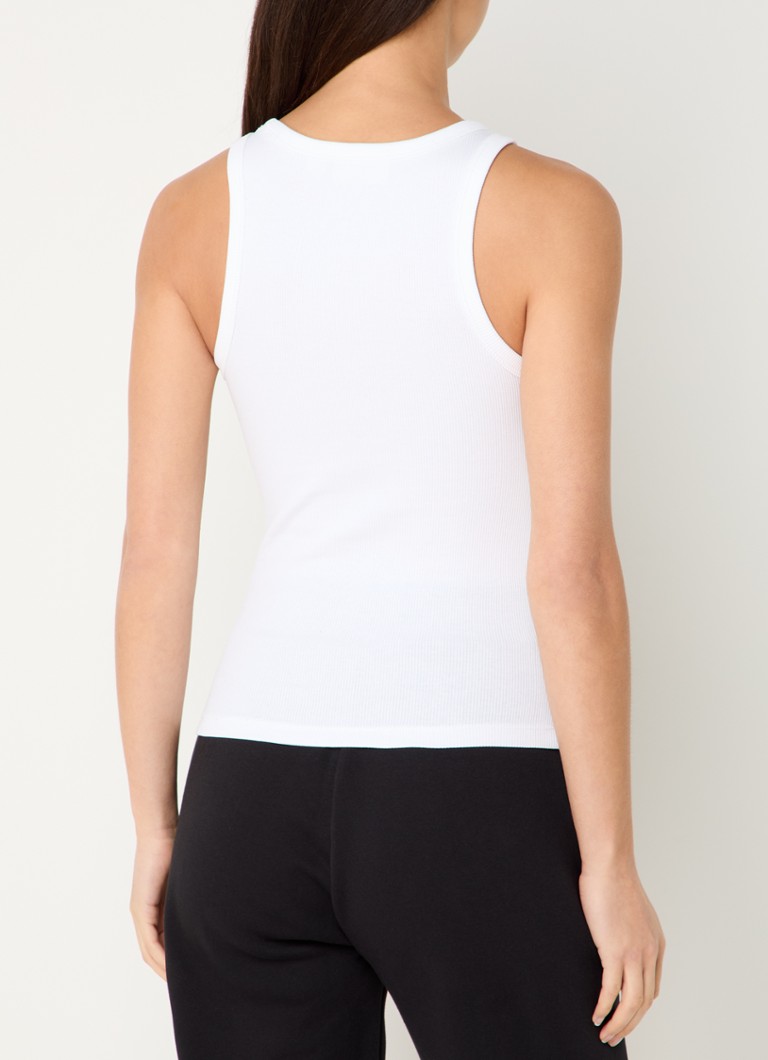 Calvin Klein Rib-knit tank top with logo embroidery