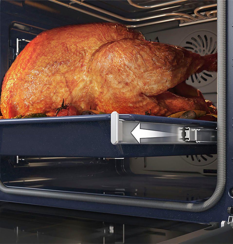 Samsung Pyrolyse Backofen NV7B4530ZAS, Pyrolyse-Selbstreinigung, Dual Cook Flex – Ein Ofen. Zwei Garräume. Maximale Flexibilität.