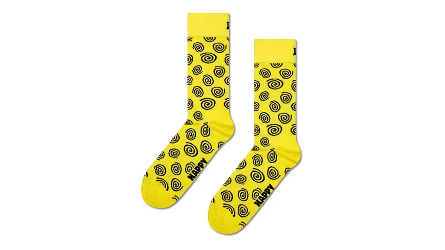 Happy Socks Unisex Socken Swirl Yellow