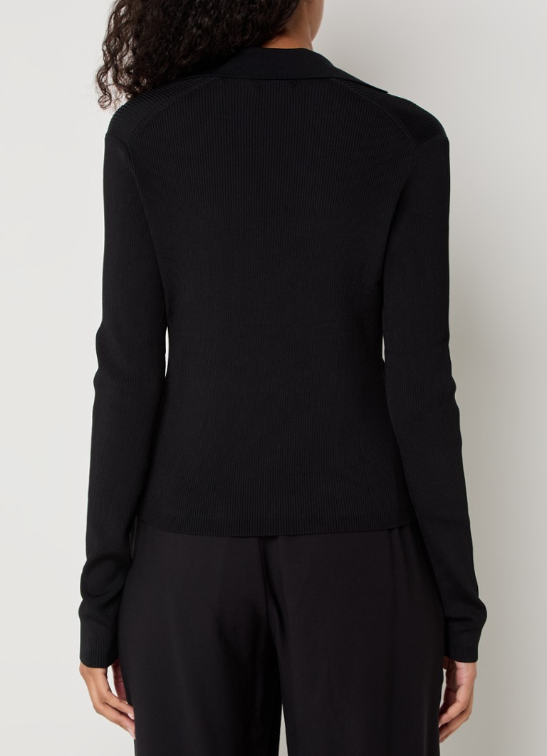 Calvin Klein Rib-knit top with V-neck