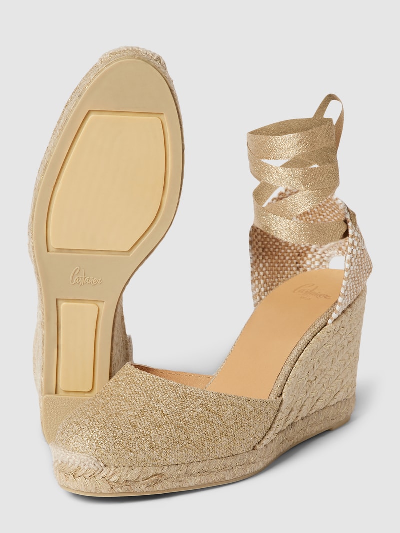 Wedges mit Effektgarn Modell 'CARINA' in gold