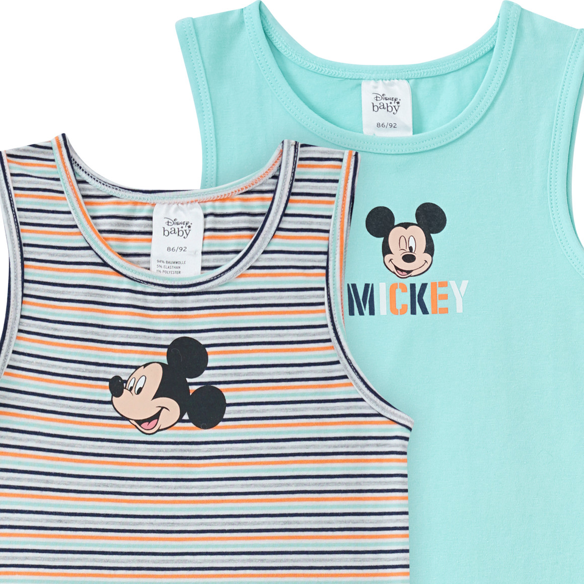 2 Micky Maus Unterhemden