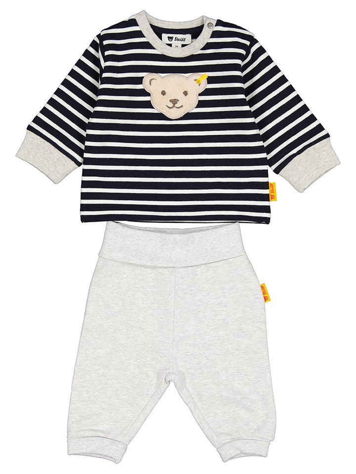 Steiff 2tlg. Outfit in Dunkelblau/ Grau günstig kaufen