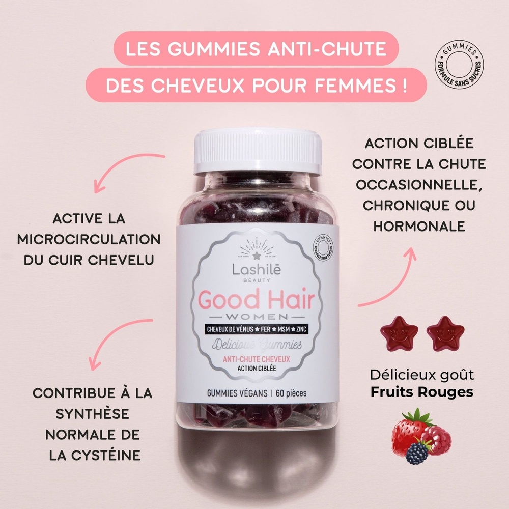 lashilé Good Hair Women (sans sucre) Complément alimentaire Cheveux