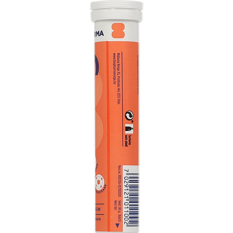 Biopharma C-vitamin 20 stk Appelsin, brusetab., Biopharma