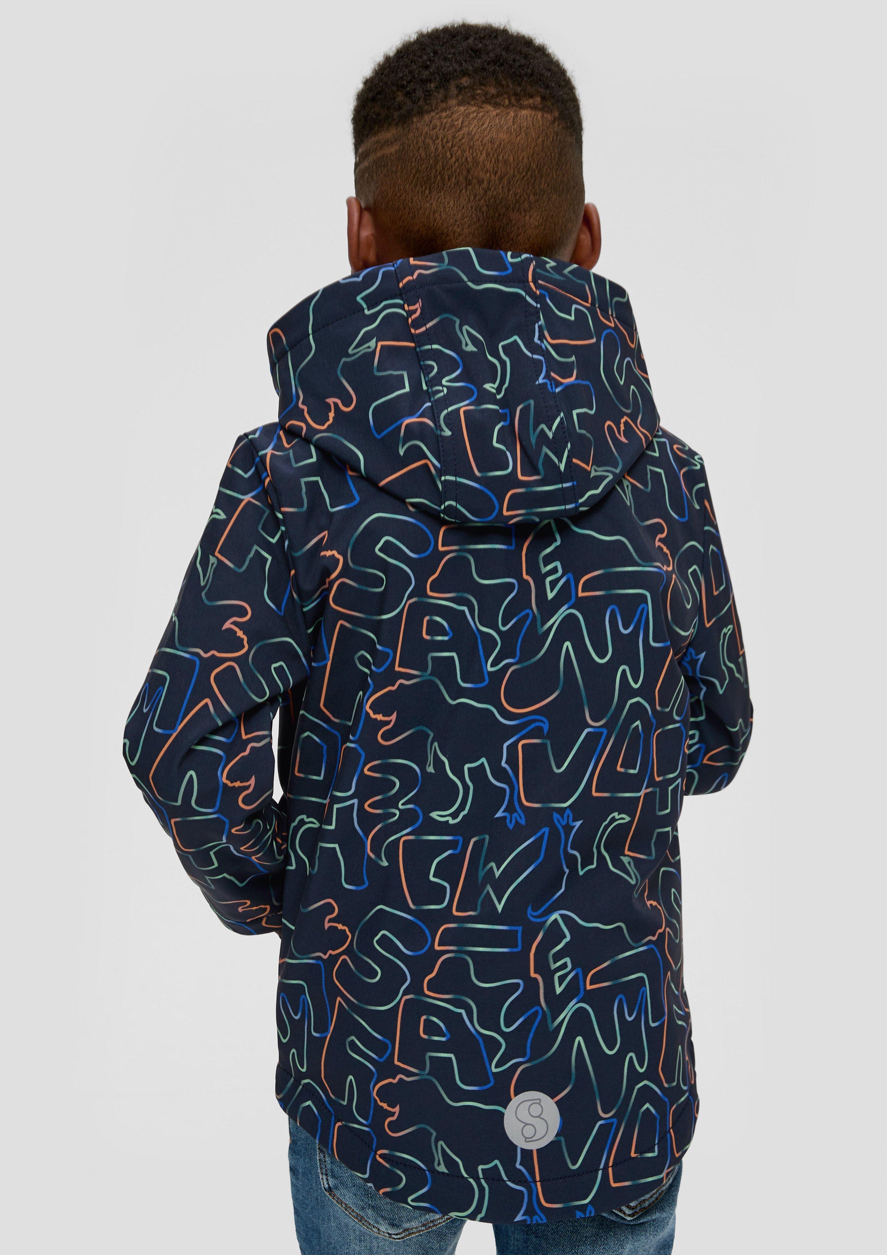 Softshelljacke mit Allover-Print  2132266-59A7