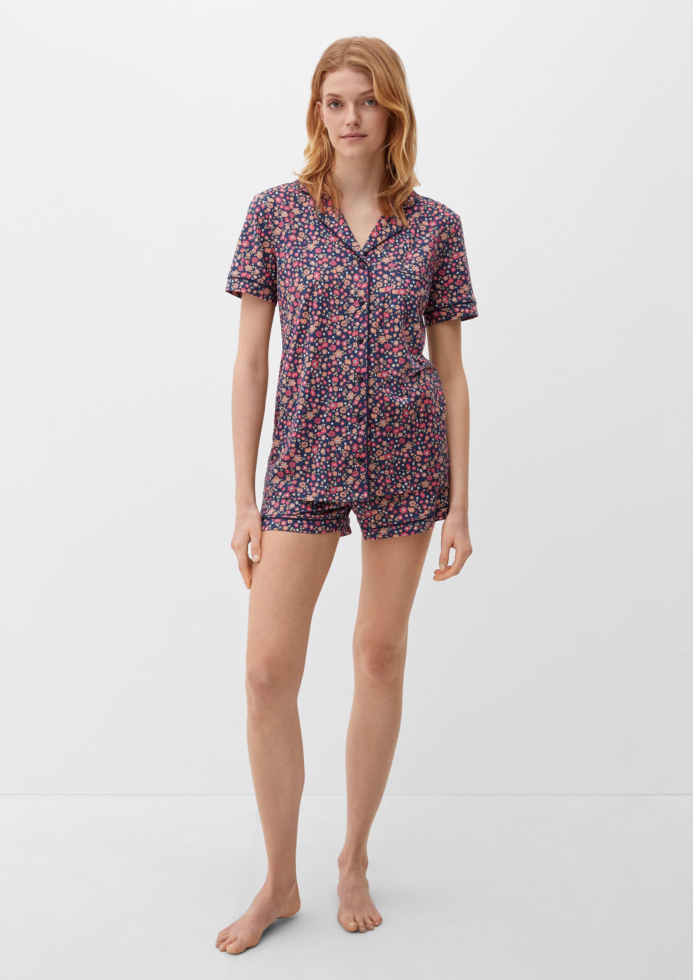 Kurzer Pyjama mit Vichy-Muster  6008449-99A1