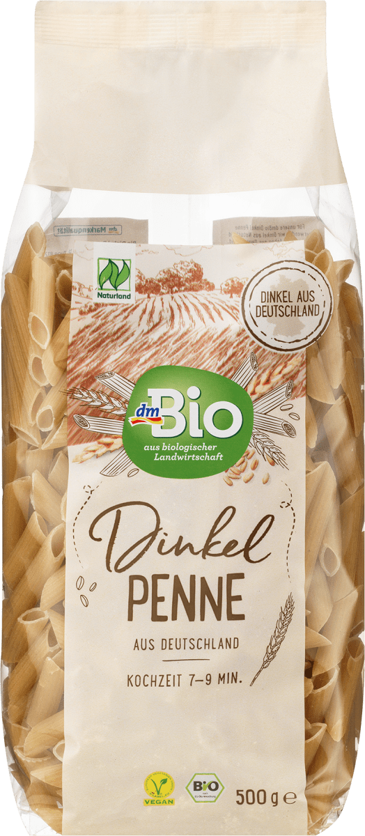 Nudeln, Penne aus Dinkel, 500 g