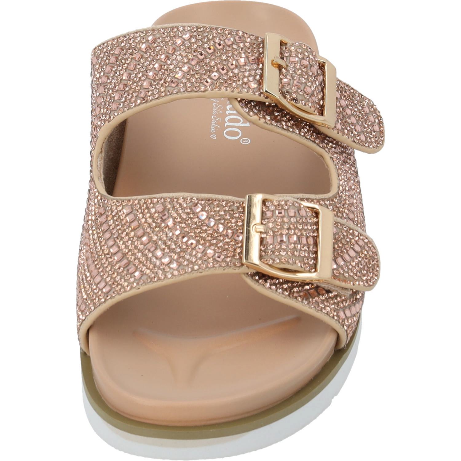 Palado Tegma by Sila Sahin, Plateau-Pantoletten, Damen, Rosegold
