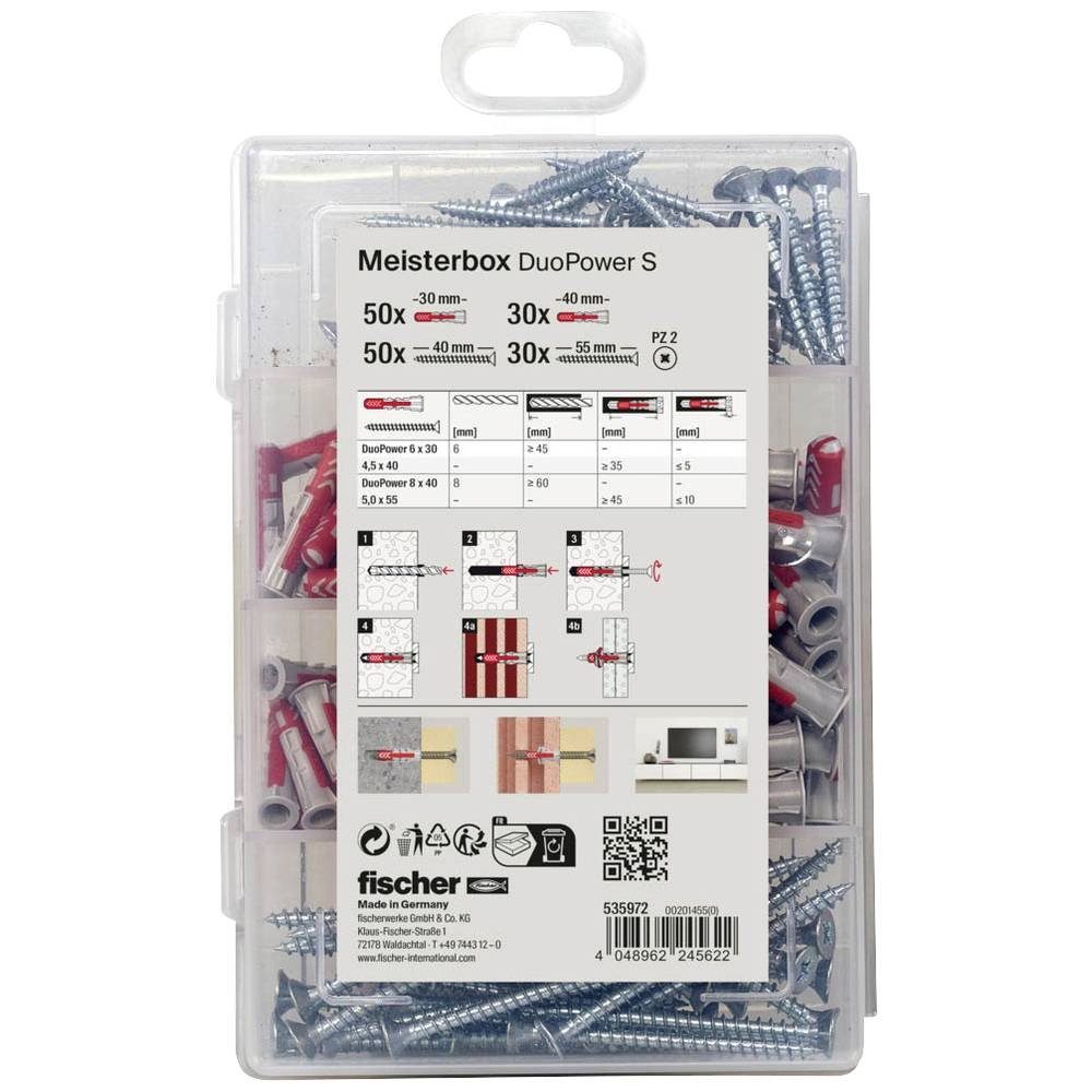 fischer Dübel-Set Meister-Box DUOPOWER + Schrauben (160